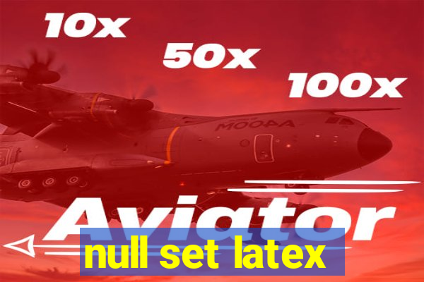 null set latex